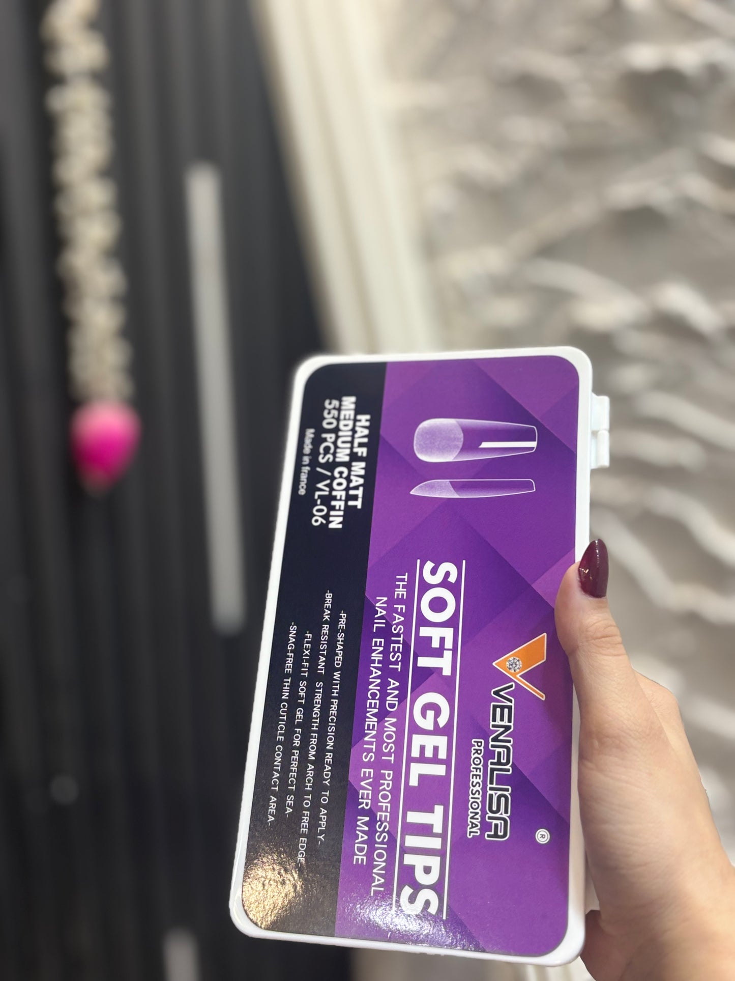 Soft Gel Nail Tip (Half Matt Coffin Tip)