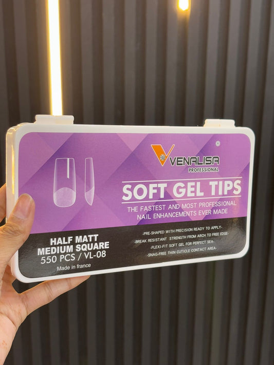 Half Matte Medium Square tip box (550pcs)