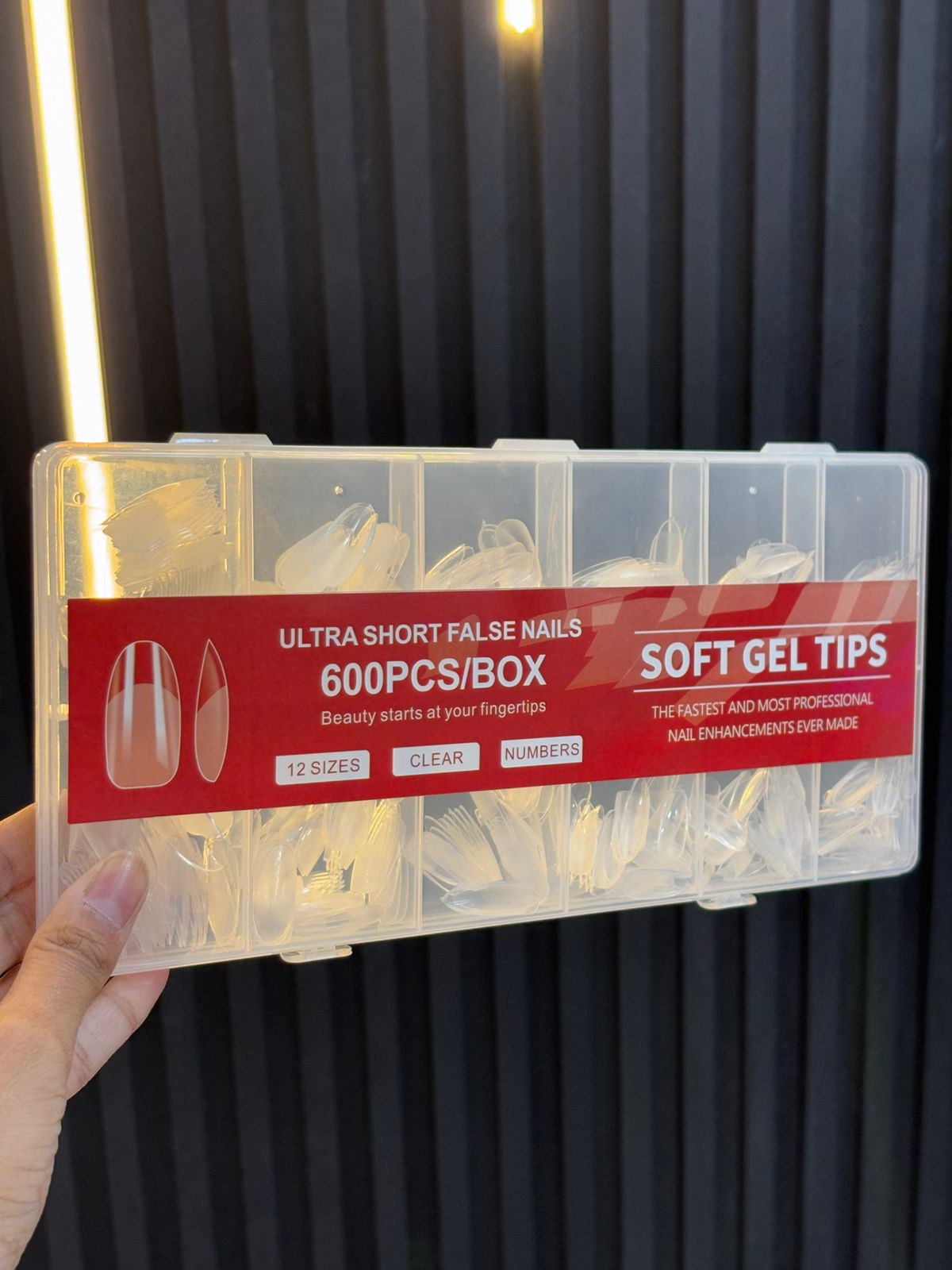 Soft gel tip Short false nail tip box (600pcs)